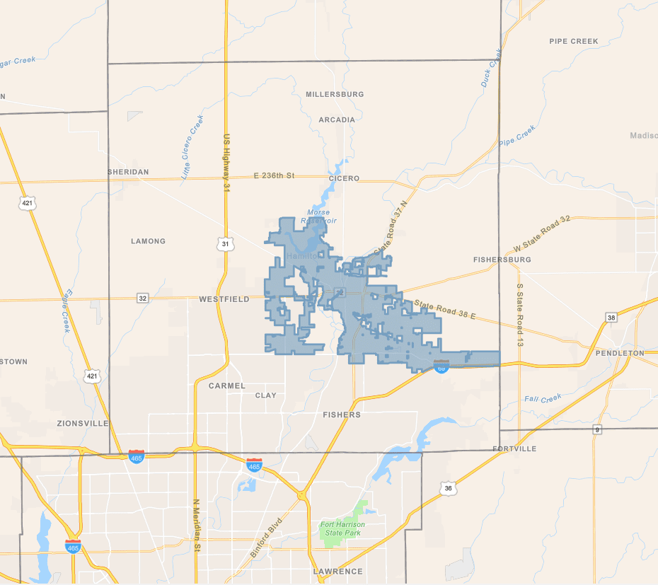 City of noblesville map